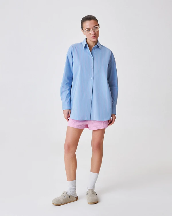 Oversize рубашка в полоску Oversize рубашка в полоску