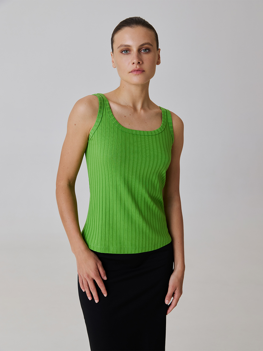 Топ-майка в рубчик