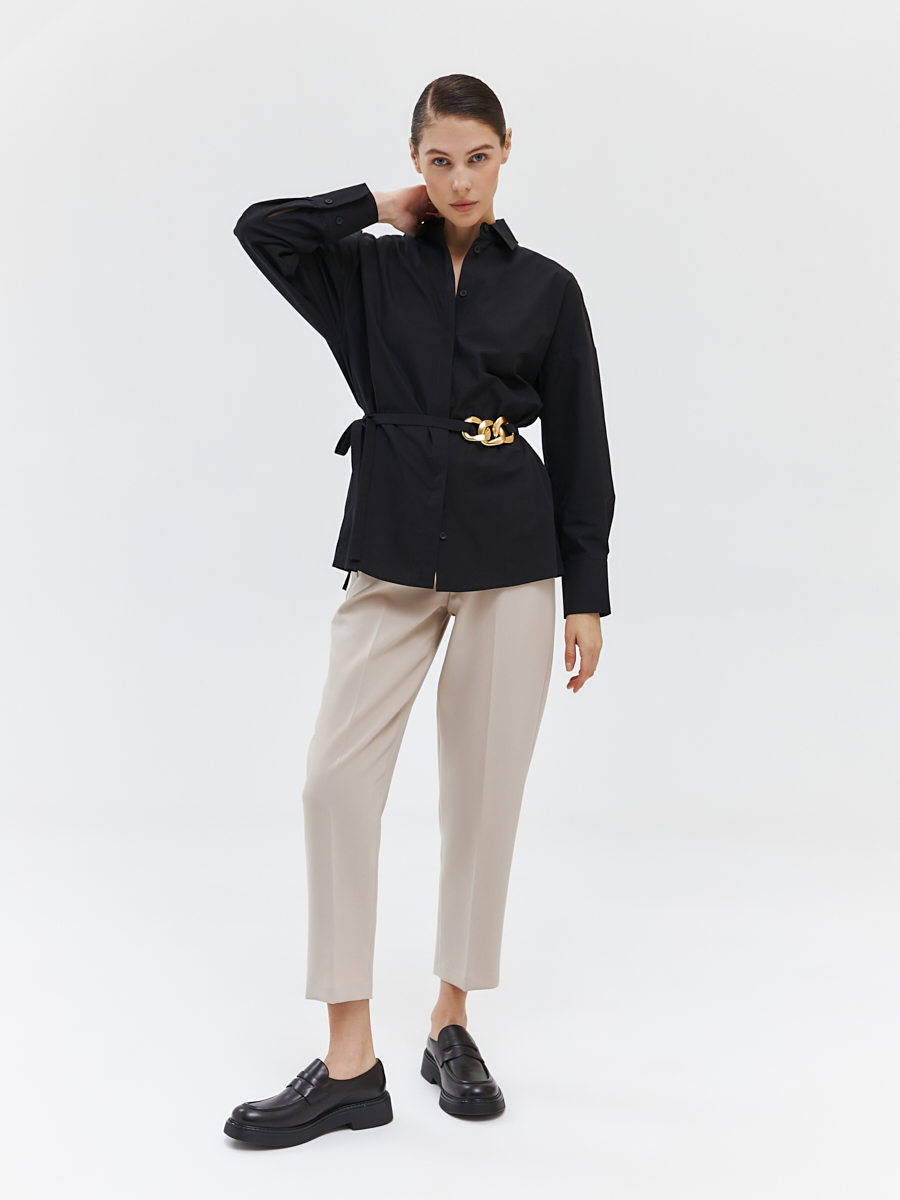 Укороченные брюки со стрелками