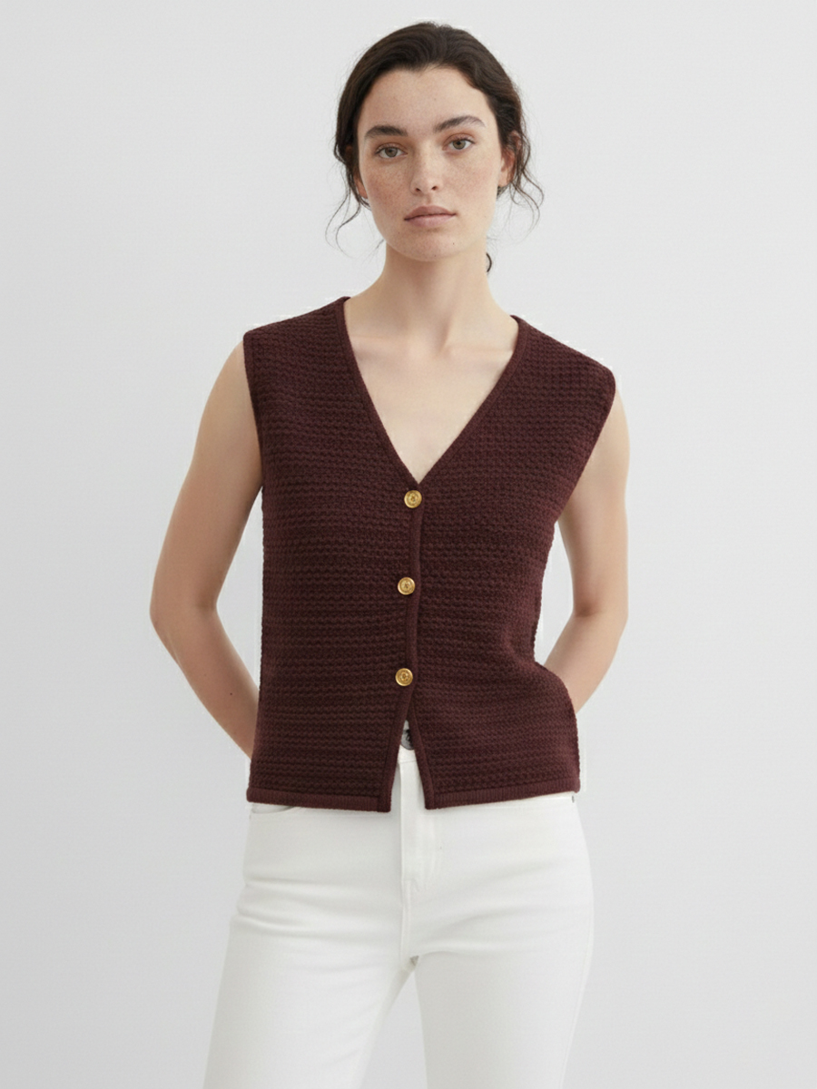 Жилет вязаный