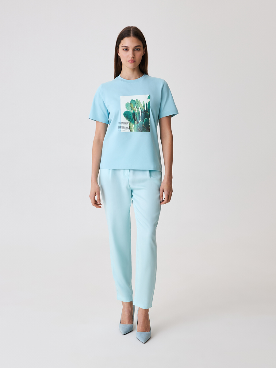 Свободная футболка с принтом