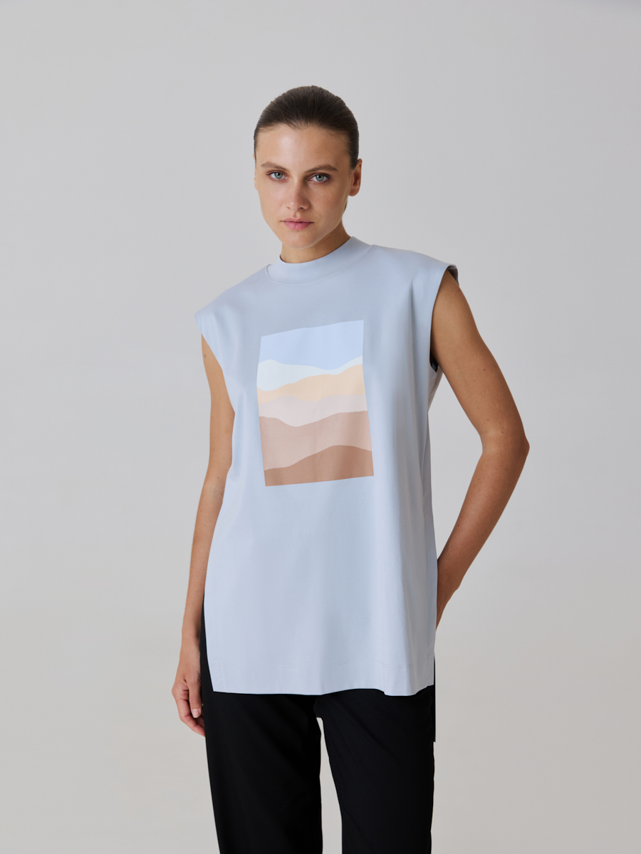 Свободная футболка с принтом