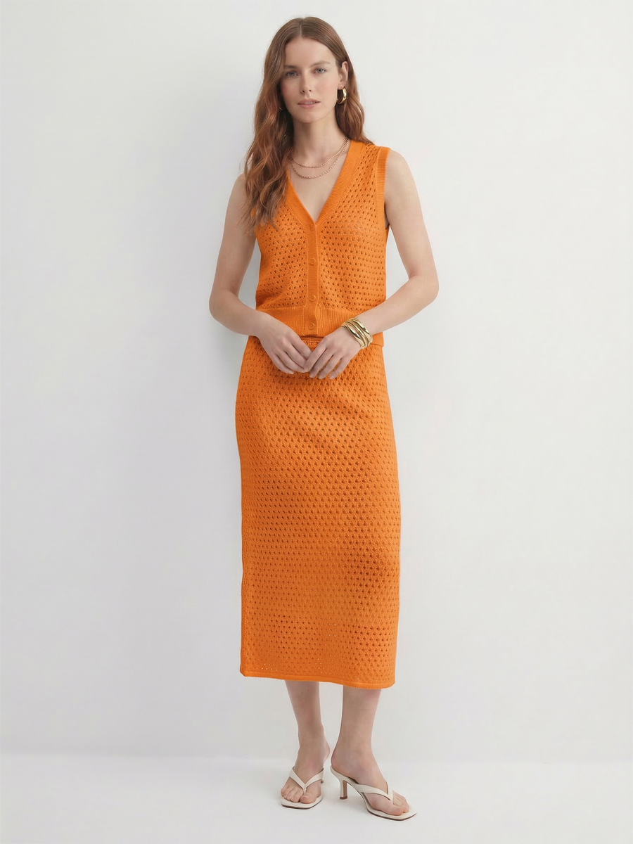 Юбка вязаная трикотажная