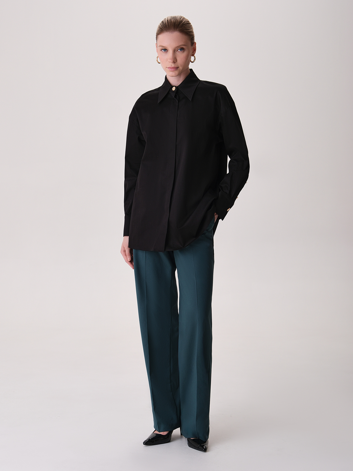 Прямая свободная рубашка