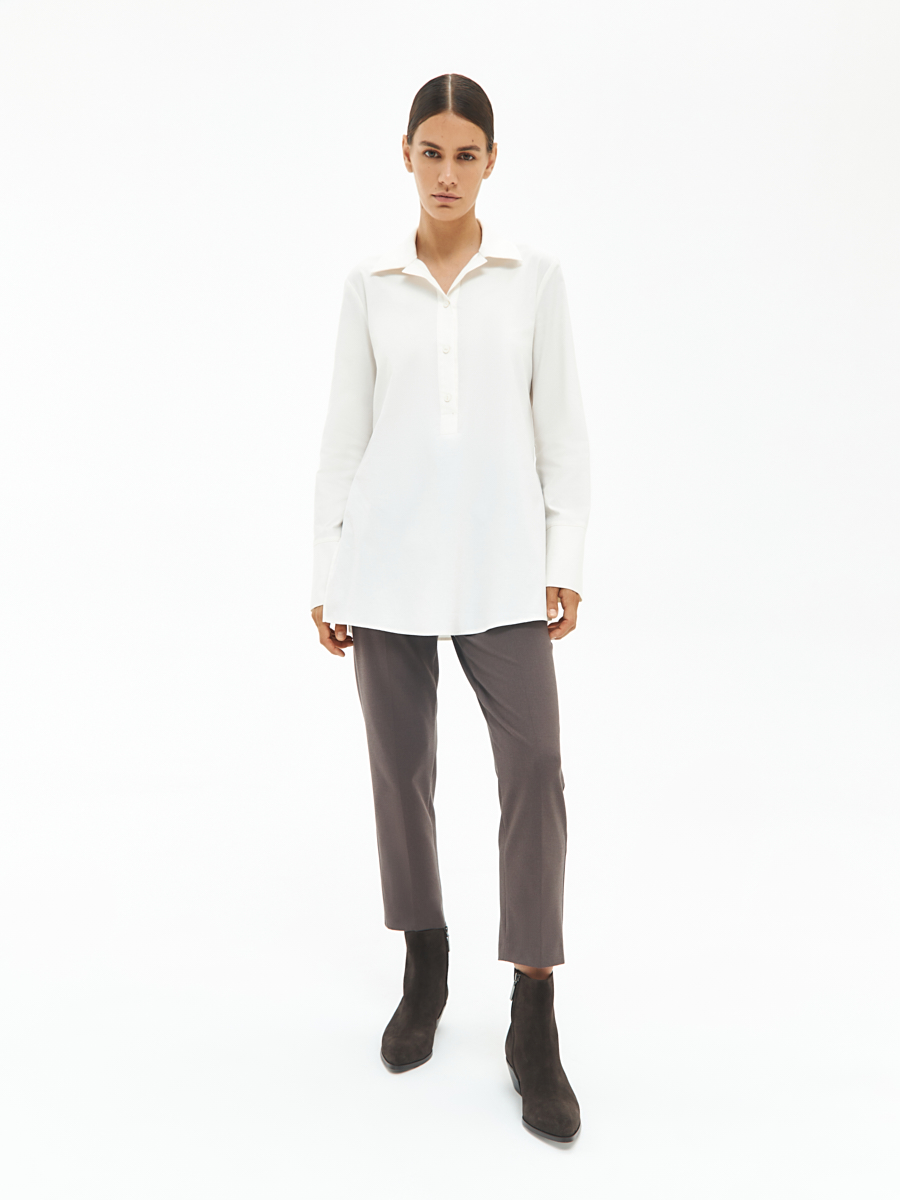 Укороченные брюки со стрелками