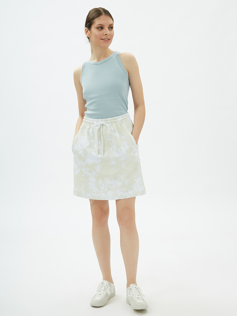 Трикотажная юбка с эффектом тай-дай