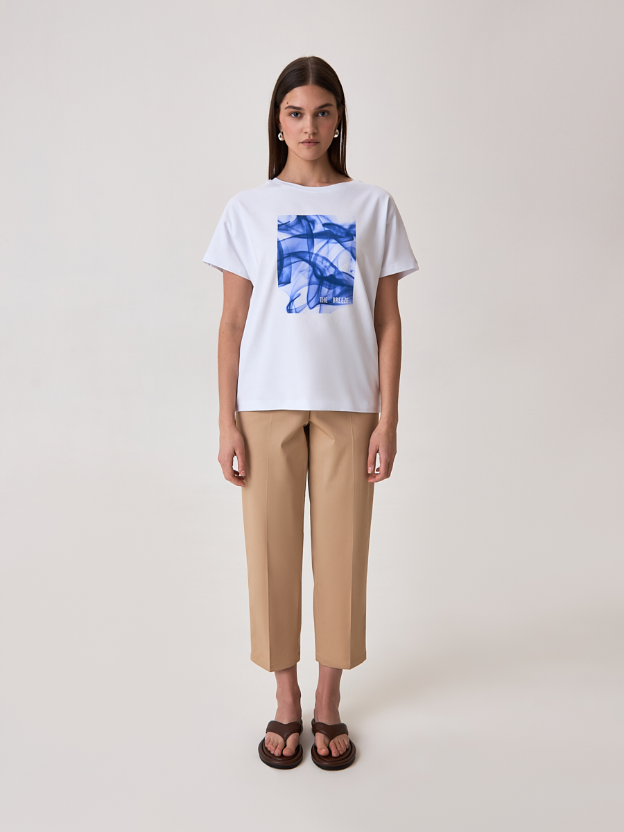 Укороченные брюки со стрелками