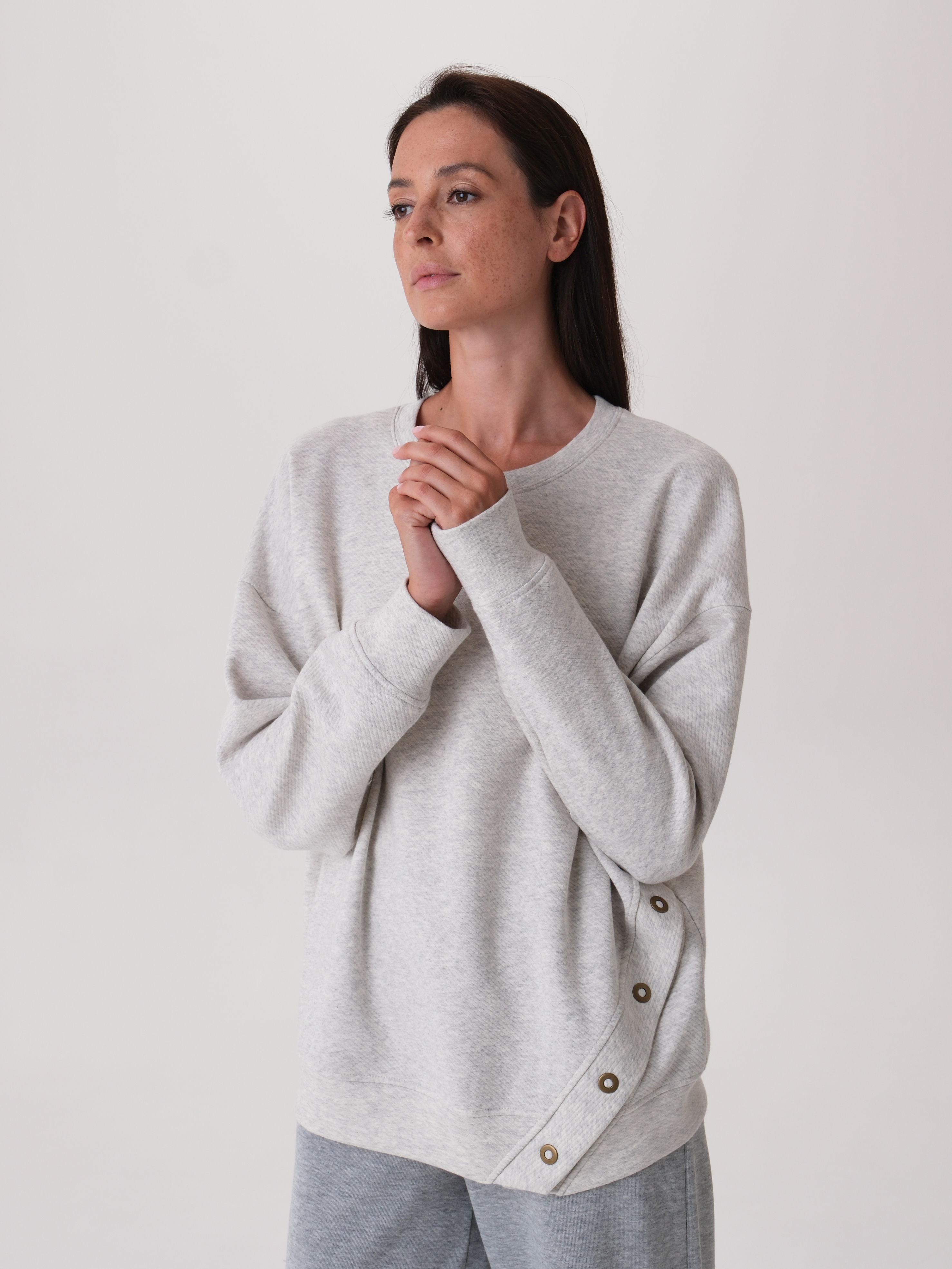 Однотонный oversize свитшот