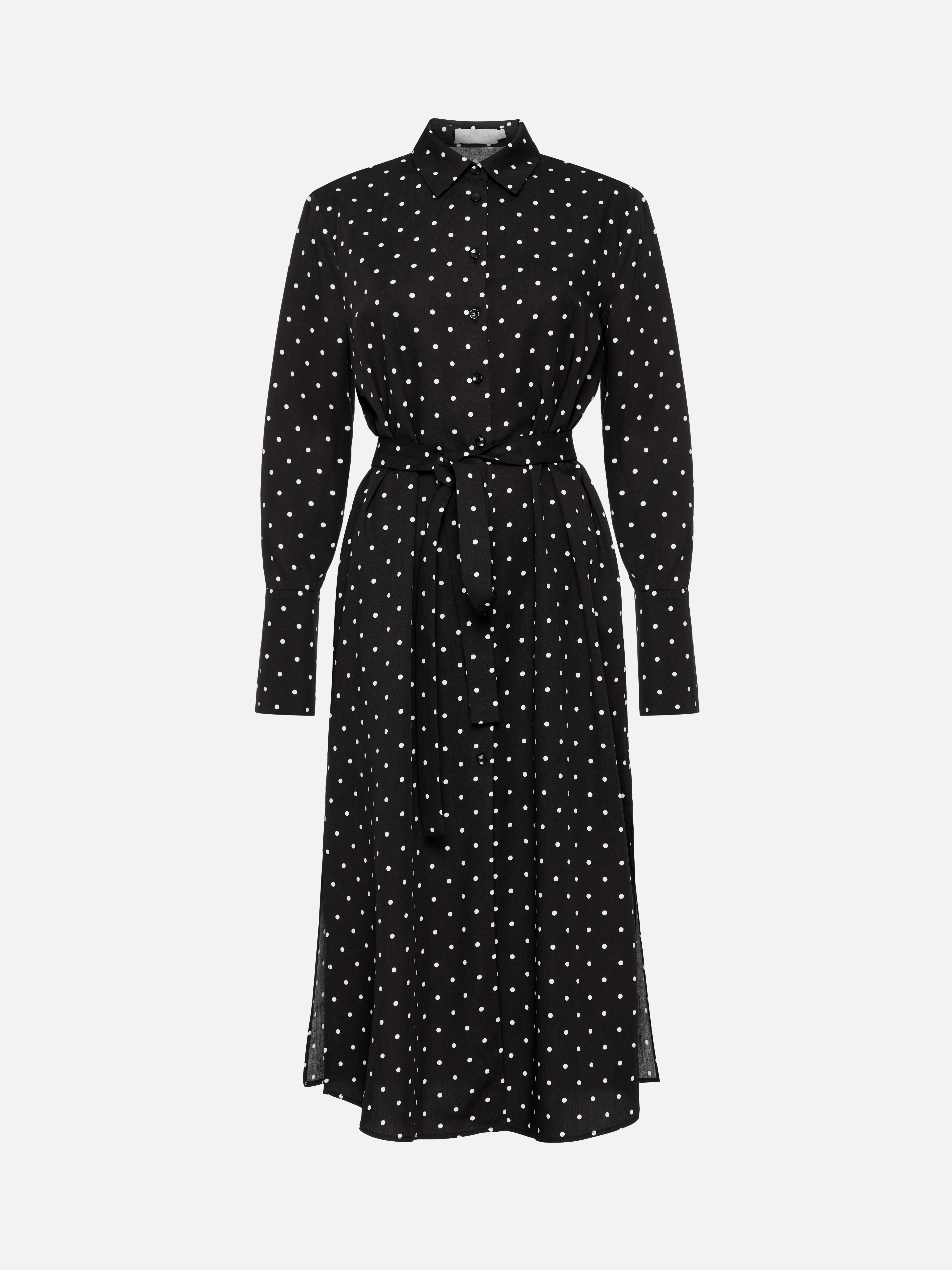 Платье-рубашка длины миди