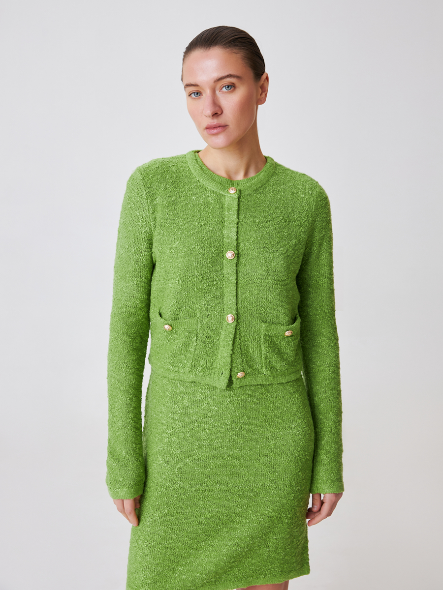 Укороченный кардиган на пуговицах