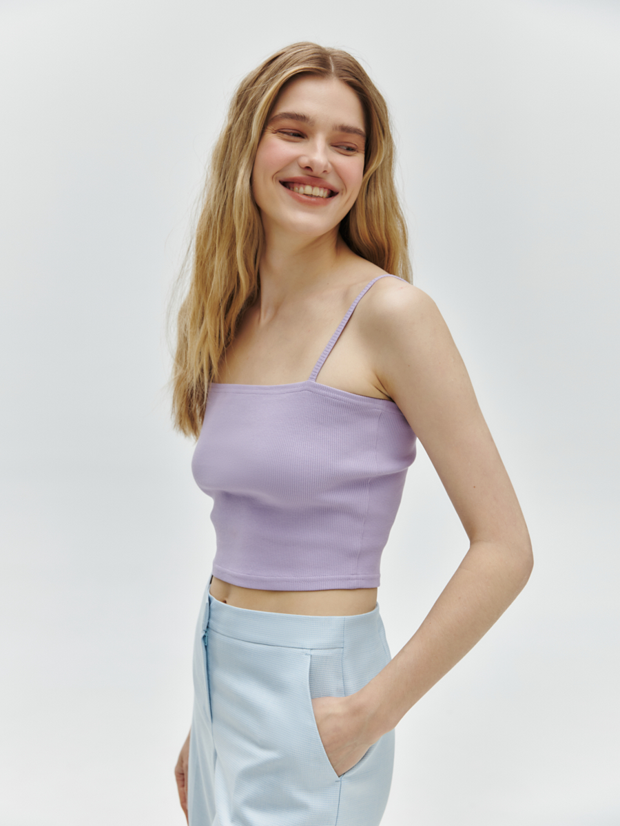 Кроп-топ в рубчик