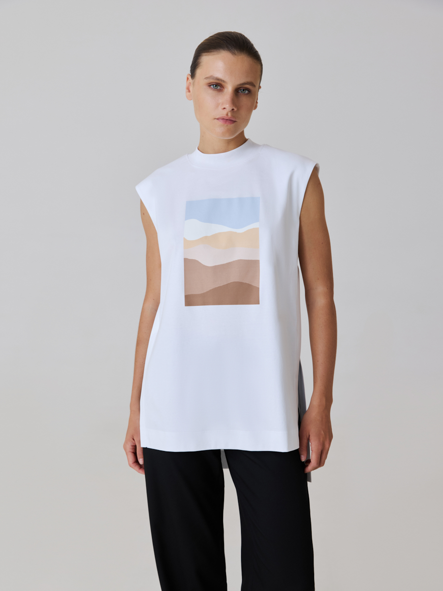 Oversize футболка без рукавов