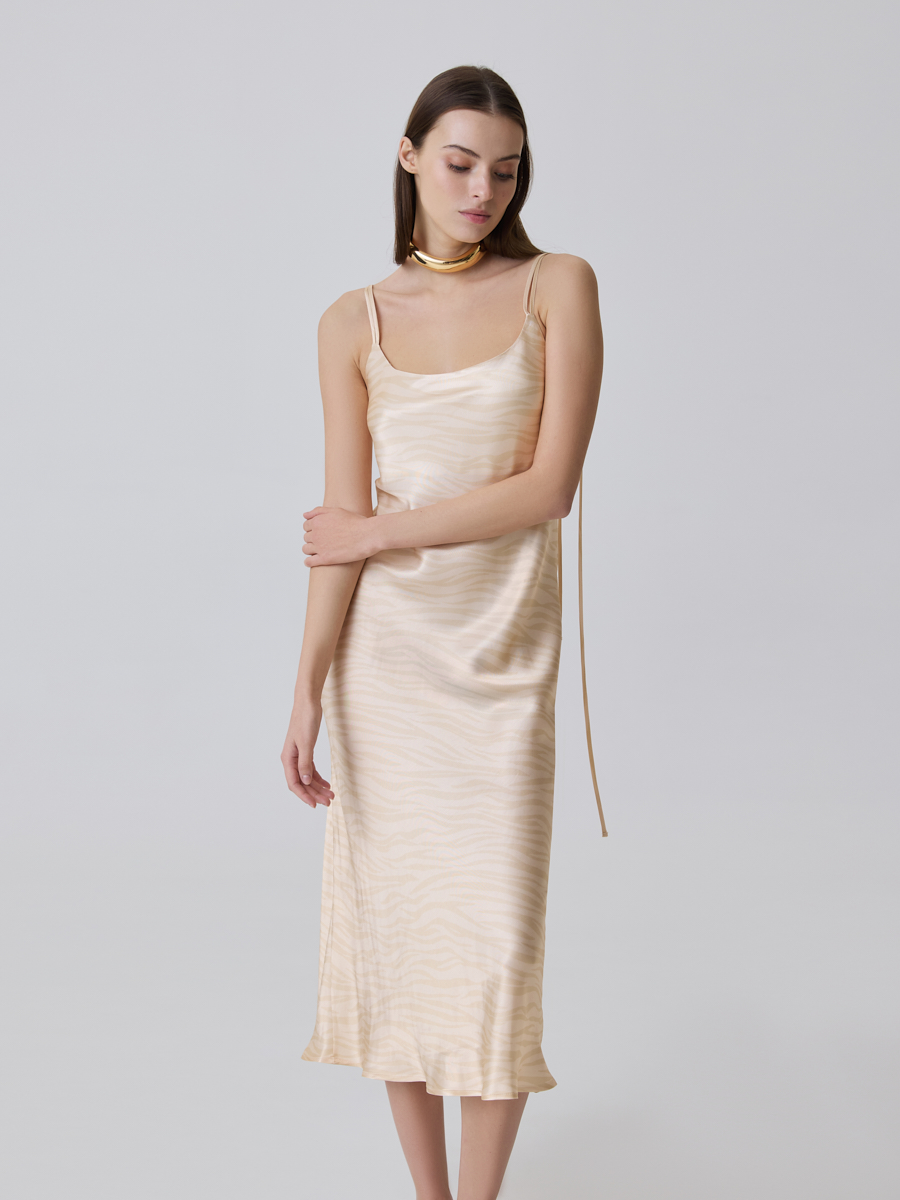 Платье миди на бретелях