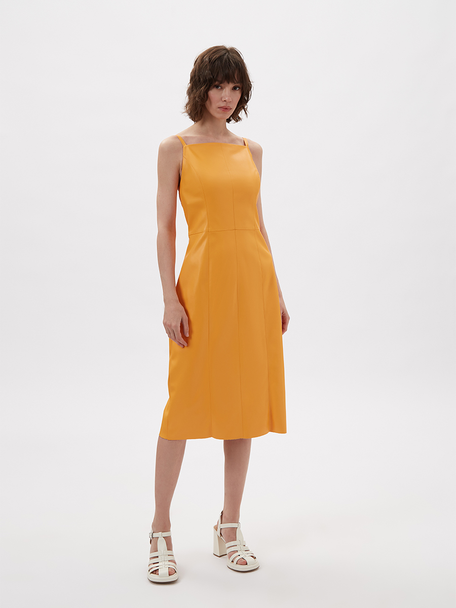 Сарафан из экокожи