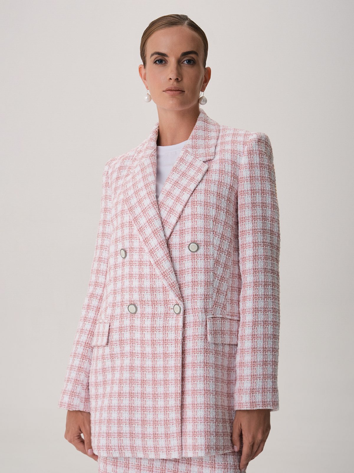 Oversize жакет в клетку