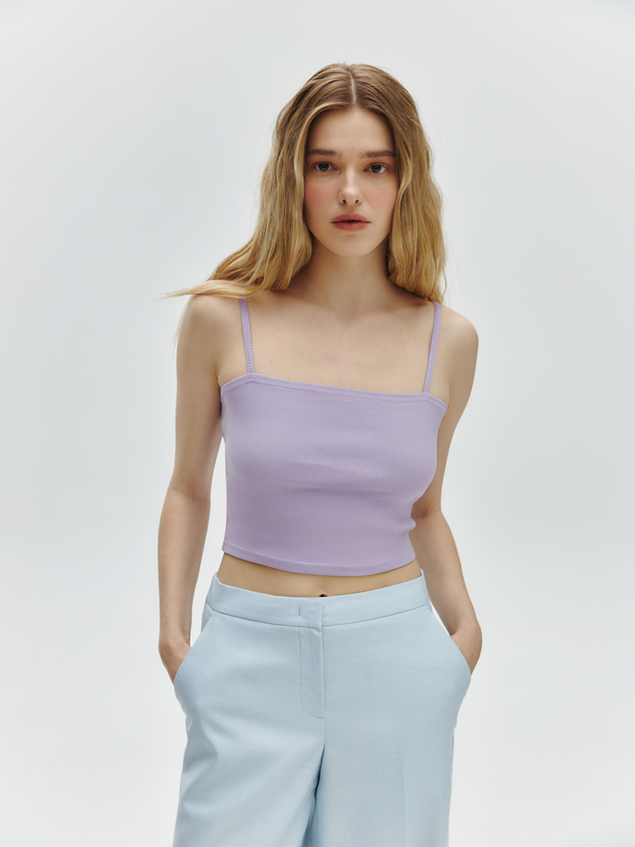 Кроп-топ в рубчик