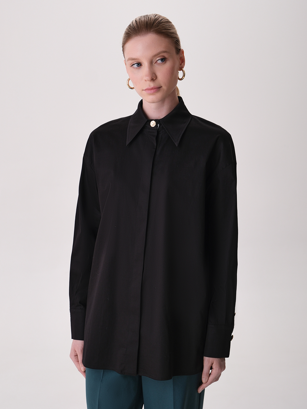 Прямая свободная рубашка