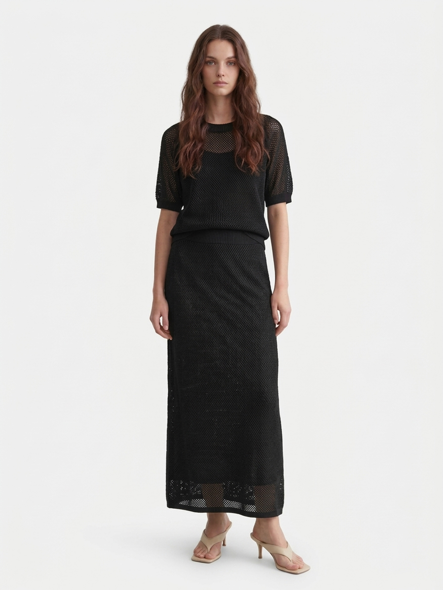 Юбка вязаная трикотажная