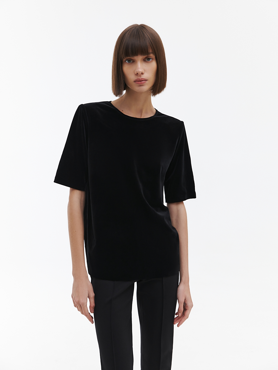 Over size блуза из бархата