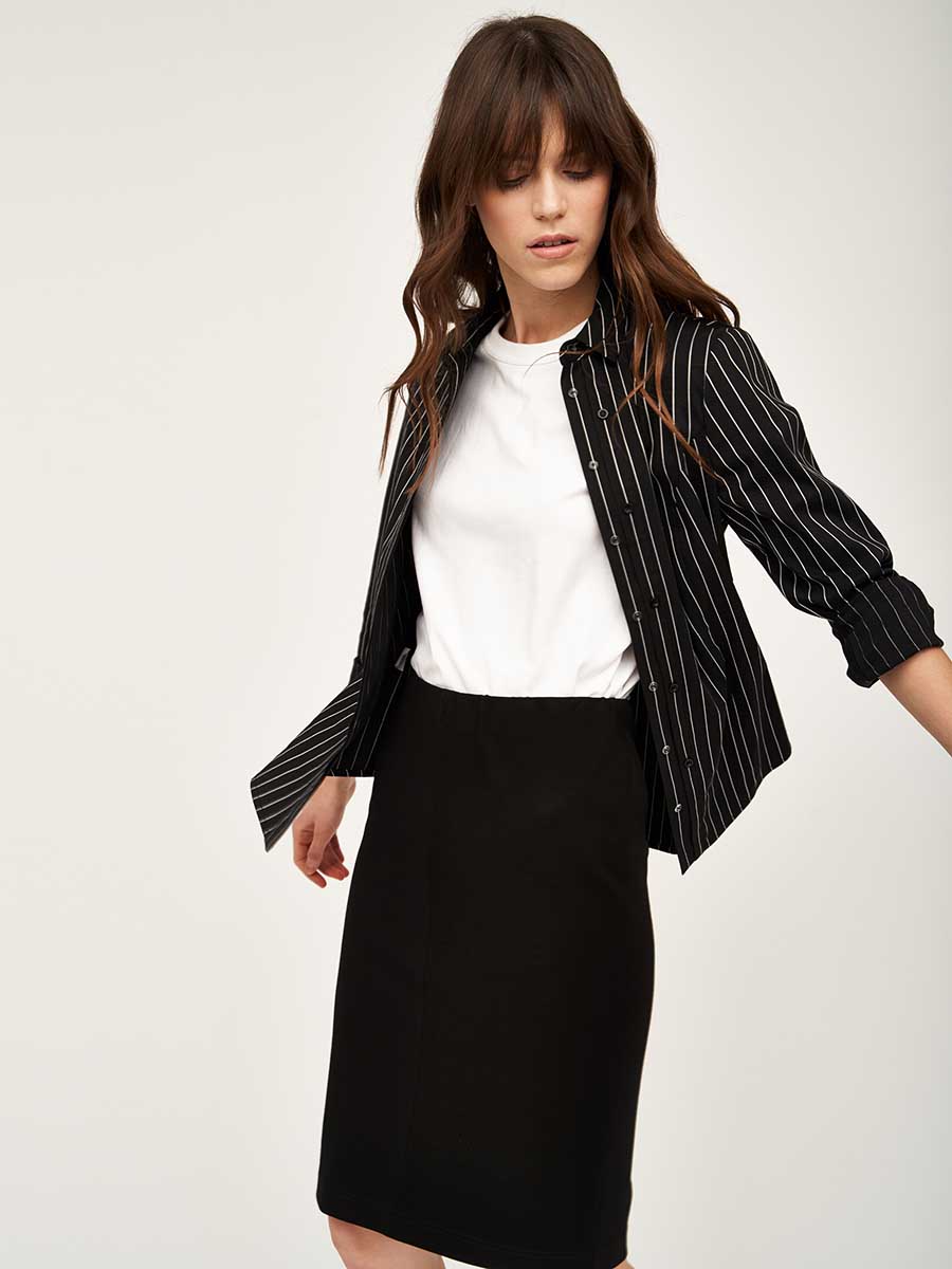 Юбка-карандаш с поясом на резинке