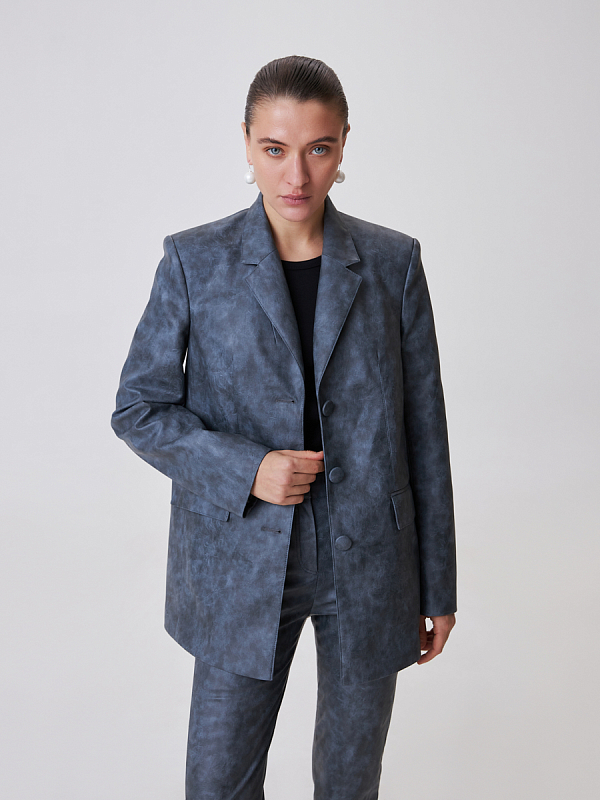 Жакет из экокожи