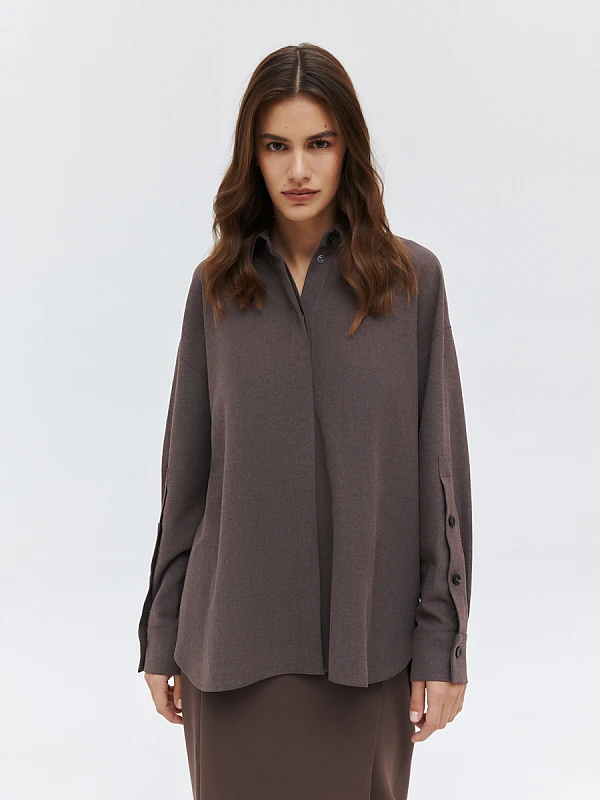 Свободная прямая рубашка