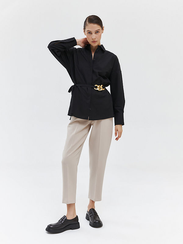 Укороченные брюки со стрелками