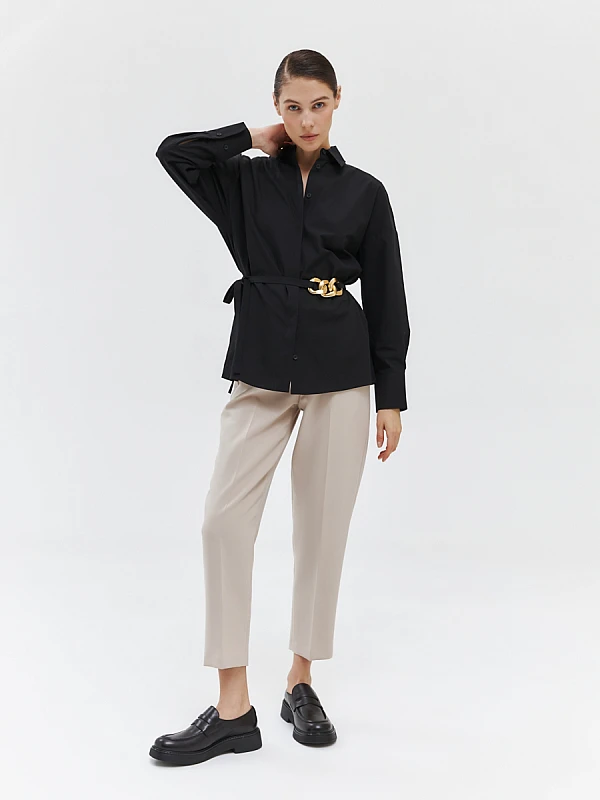 Укороченные брюки со стрелками