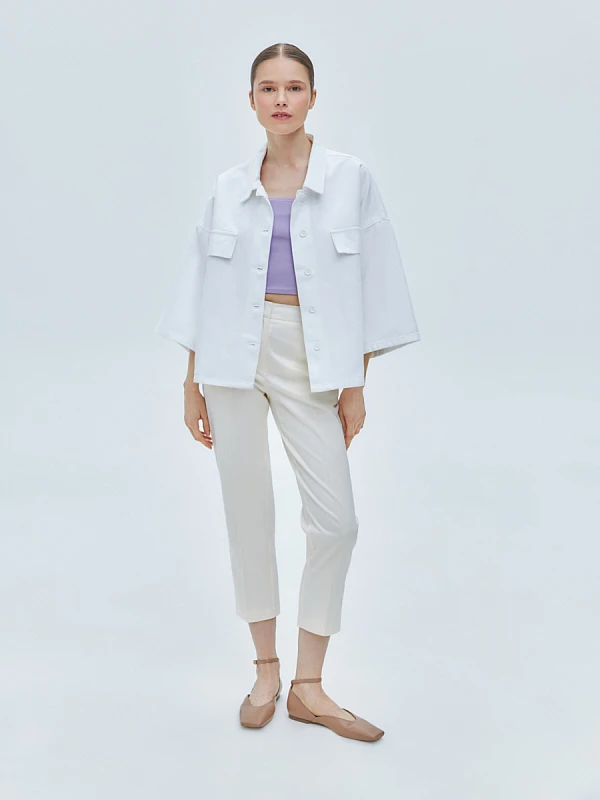 Брюки укороченного кроя со стрелками