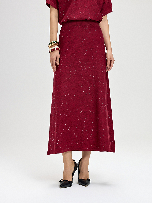 Юбка вязаная трикотажная