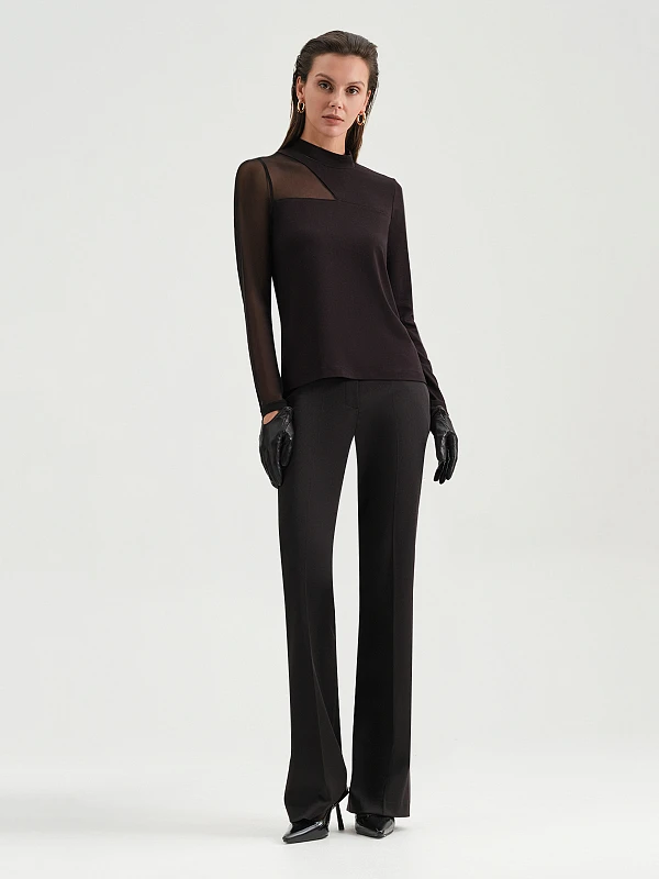 Лонгслив с сеткой