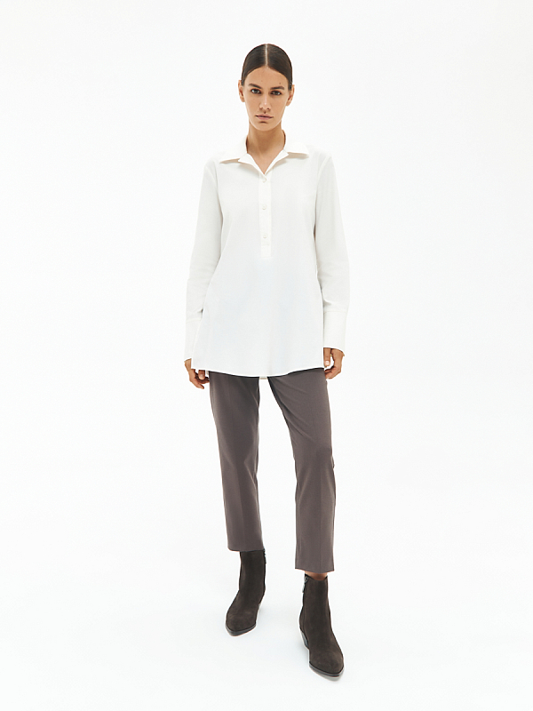 Укороченные брюки со стрелками