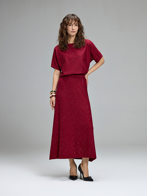 Юбка вязаная трикотажная