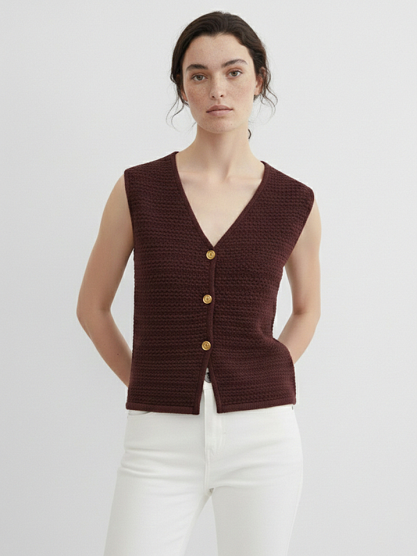 Жилет вязаный