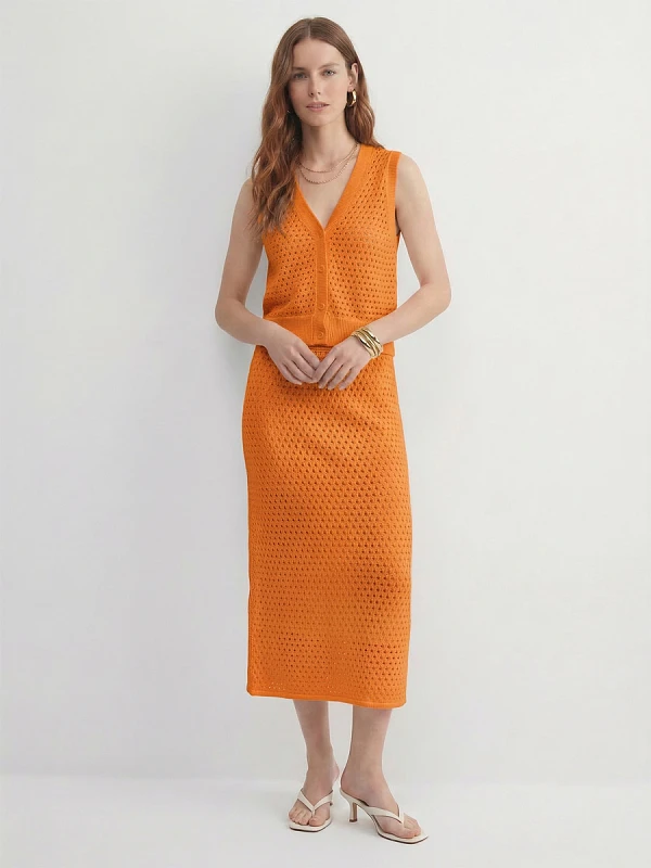 Юбка вязаная трикотажная