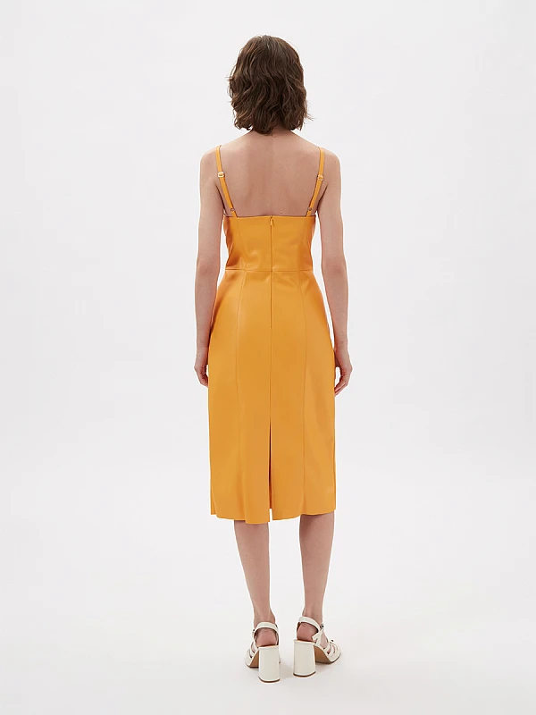 Сарафан из экокожи