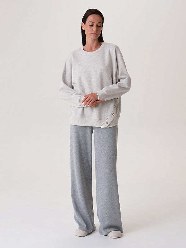 Однотонный oversize свитшот