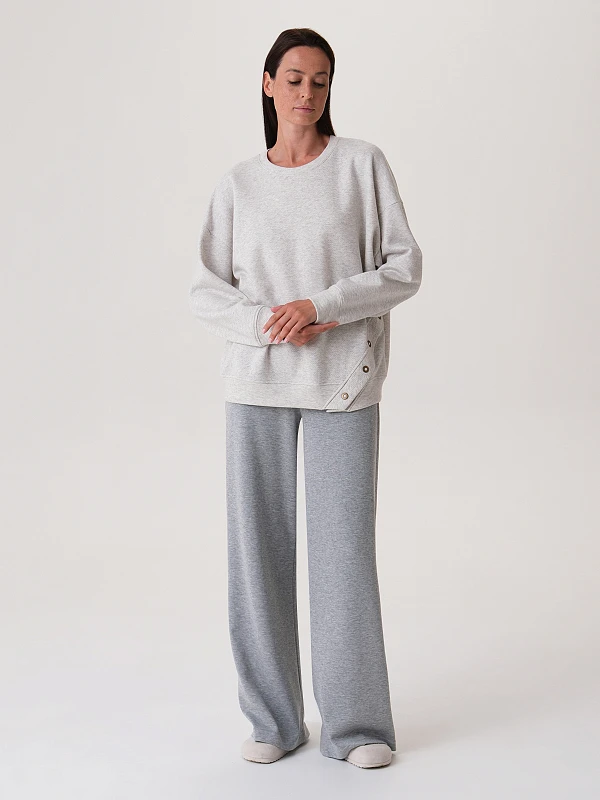 Однотонный oversize свитшот