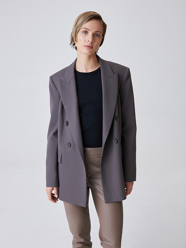 Двубортный oversize жакет