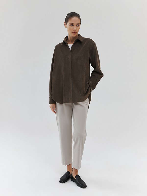 Вельветовая рубашка оверсайз