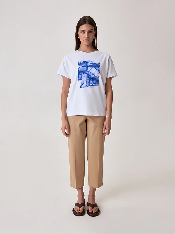 Укороченные брюки со стрелками