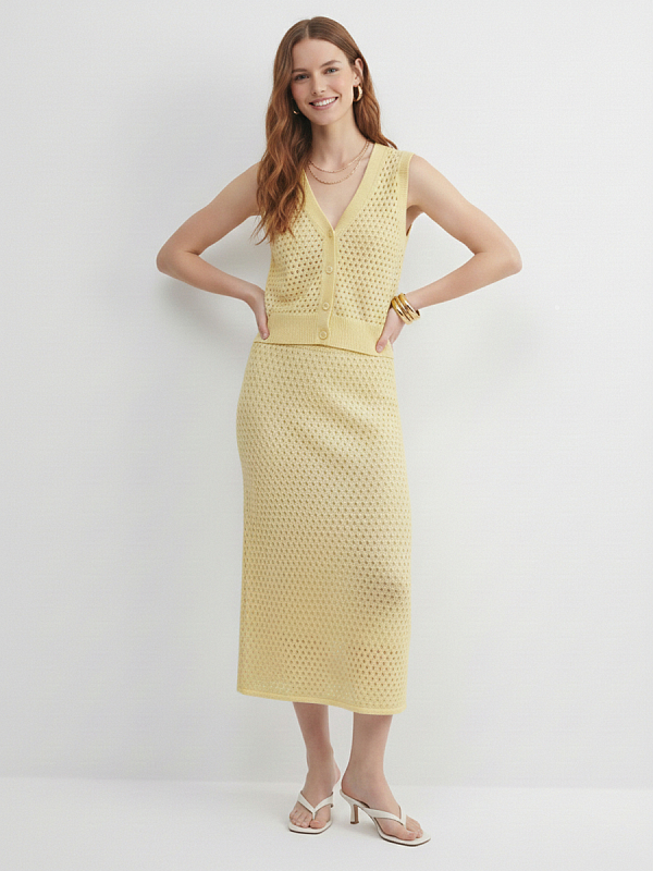 Юбка вязаная трикотажная