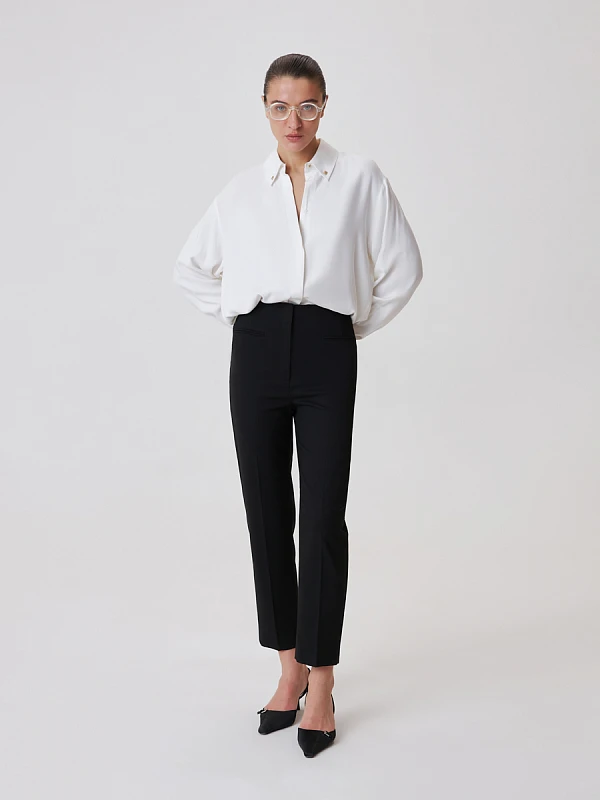 Укороченные брюки со стрелками