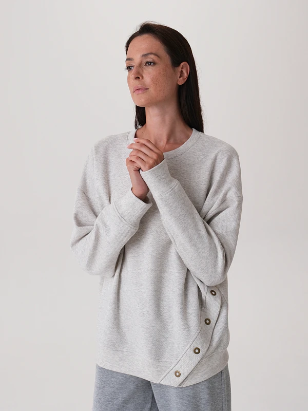 Однотонный oversize свитшот