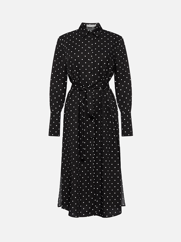 Платье-рубашка длины миди