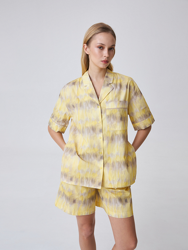 Свободная рубашка с принтом