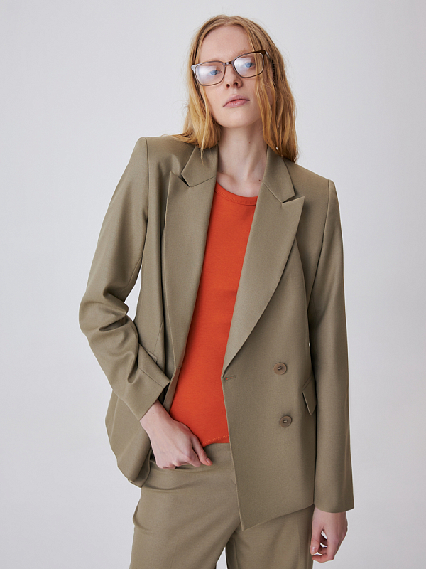 Двубортный oversize жакет