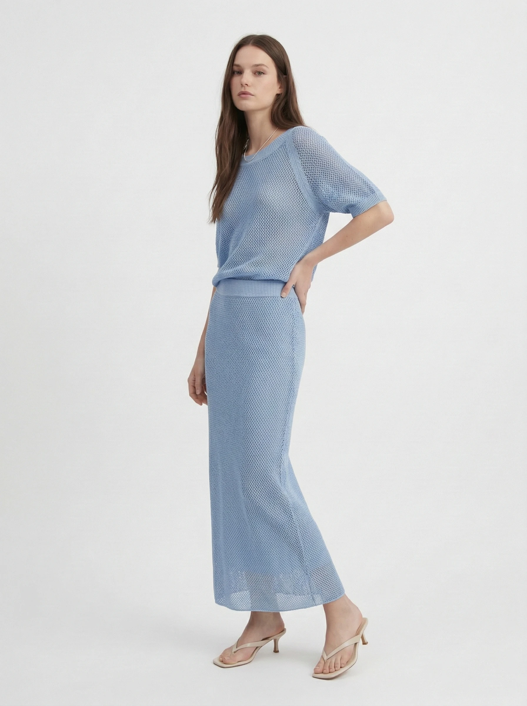 Юбка вязаная трикотажная