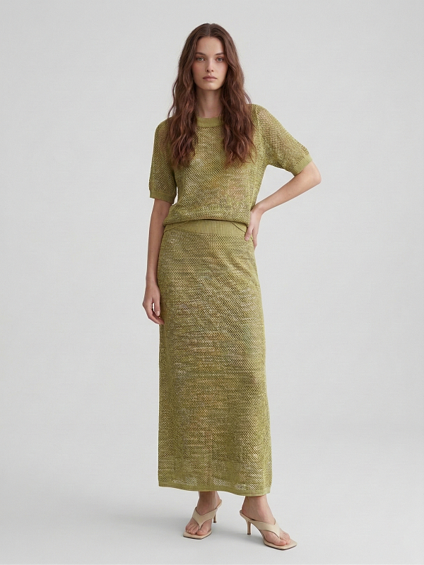 Юбка вязаная трикотажная