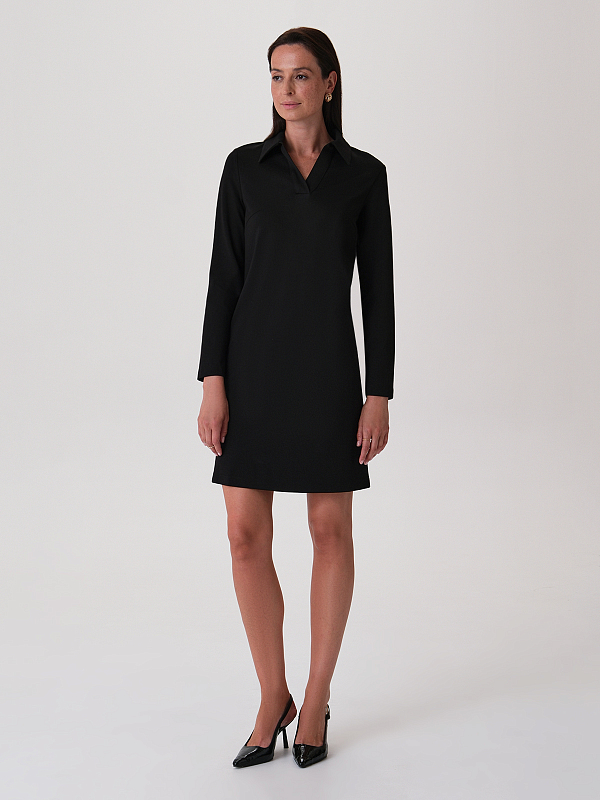 Платье мини с длинным рукавом